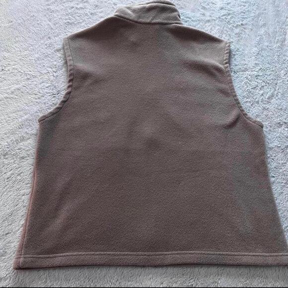 Columbia men’s size large tan fleece vest Full Zip up - Picture 2 of 7